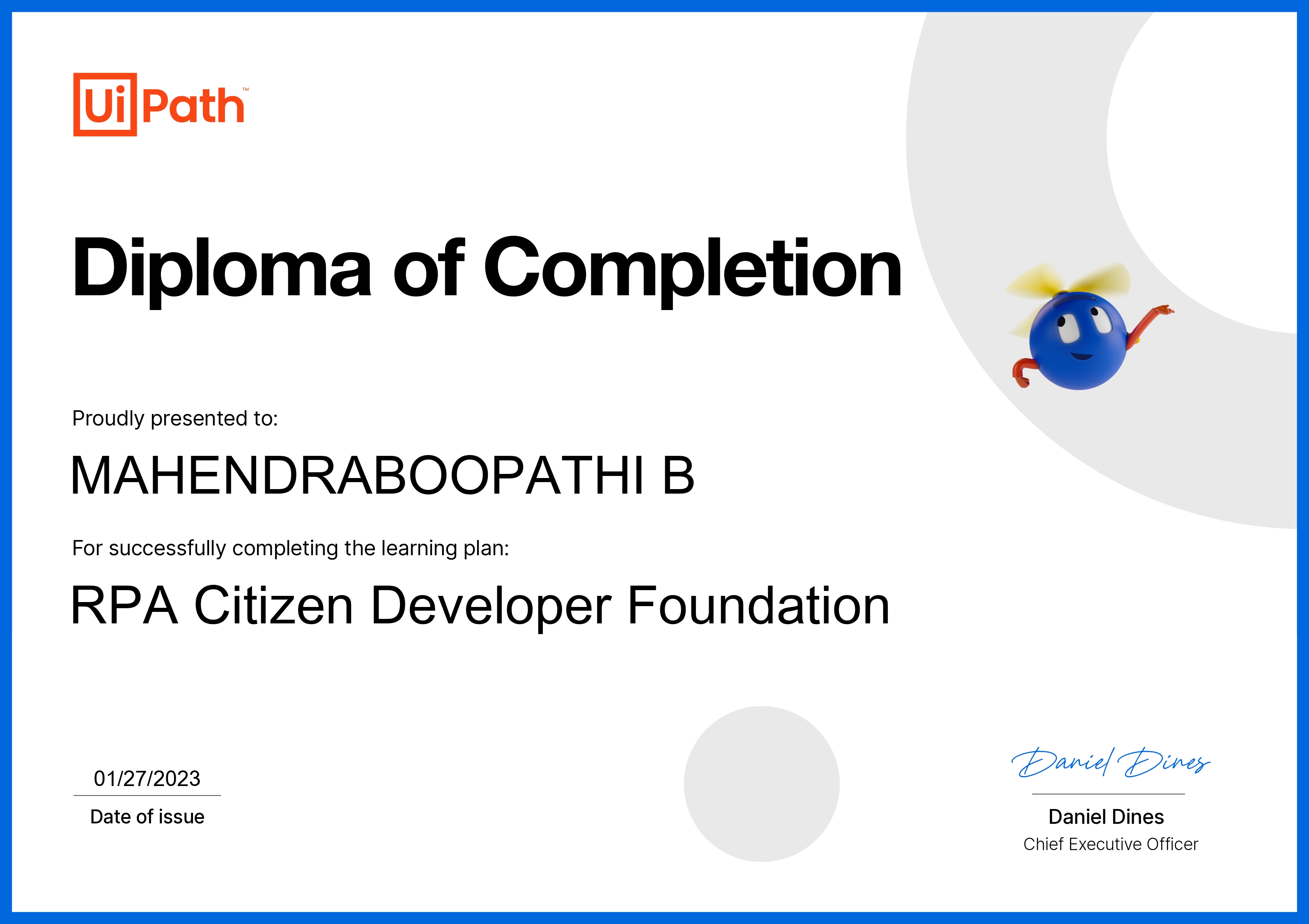 certificate